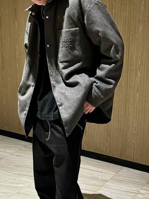 M家 24fw 丝绒质感灰色长款羽绒服 商品图2