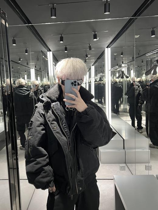 B家 重工糜烂水洗大破坏棉服bomber夹克外套 商品图8