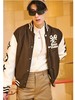 驴家 24fw Tyler秀款手臂老花卡其色棒球服棉服夹克 商品缩略图8