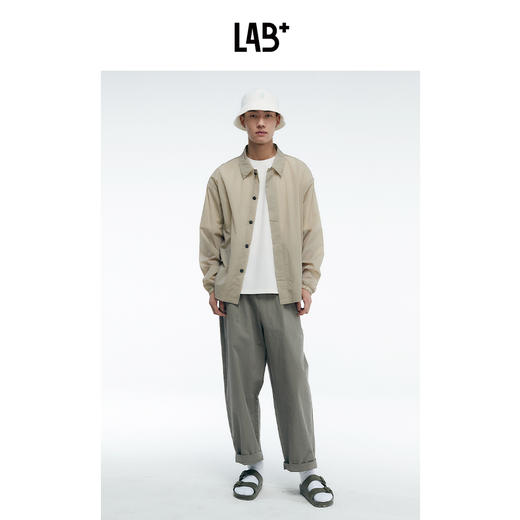 棉仓3431001002LAB+质感丝滑圆领直筒微宽松短袖 商品图2