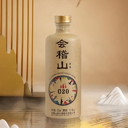 会稽山官旗  绍兴黄酒加饭酒花雕酒G20黄酒250ml*2礼盒20年陈酿正宗老酒 商品图1