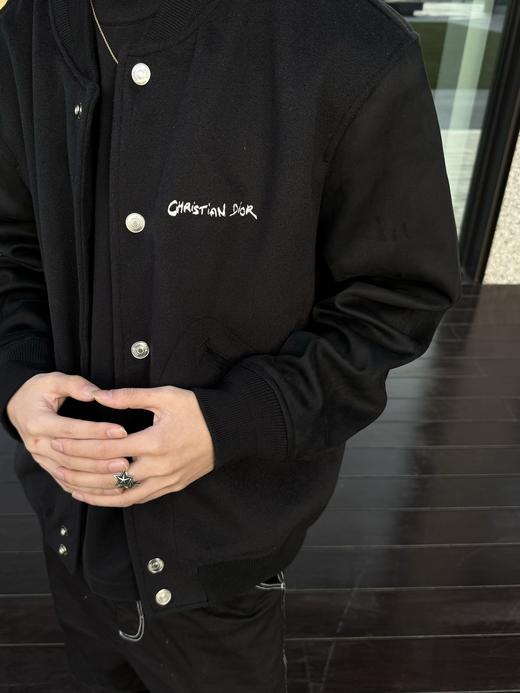 D家 24fw麂皮翻毛皮毛呢棒球服夹克外套 商品图2