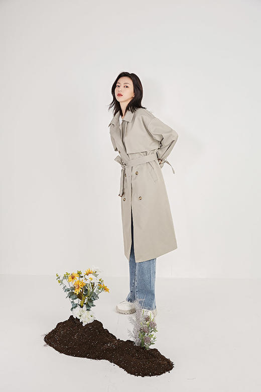 NUTS春季新品时尚百搭气质英伦风通勤风衣外套女211047100 商品图1