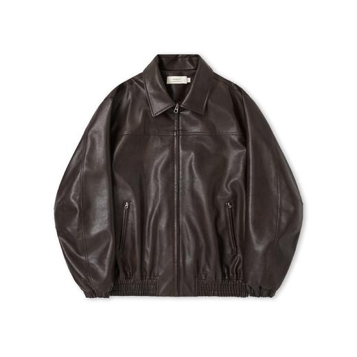 Evistub/E-4DWT902/机车复古廓形美式翻领皮衣夹克 商品图4