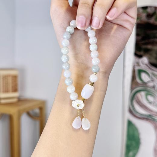 售完不补【敦煌珠翠·翡翠玛瑙贝壳花手串】翡翠水滴玉石苹果玛瑙手串 商品图7