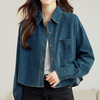 馥迦刺绣口袋做旧复古牛仔外套 商品缩略图4