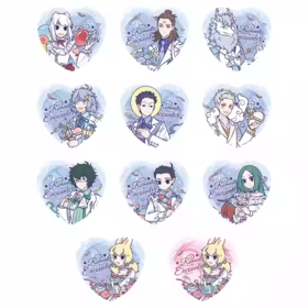 非人哉 礼遇系列 马口铁心形吧唧 徽章 全11种 10包/盒 国谷