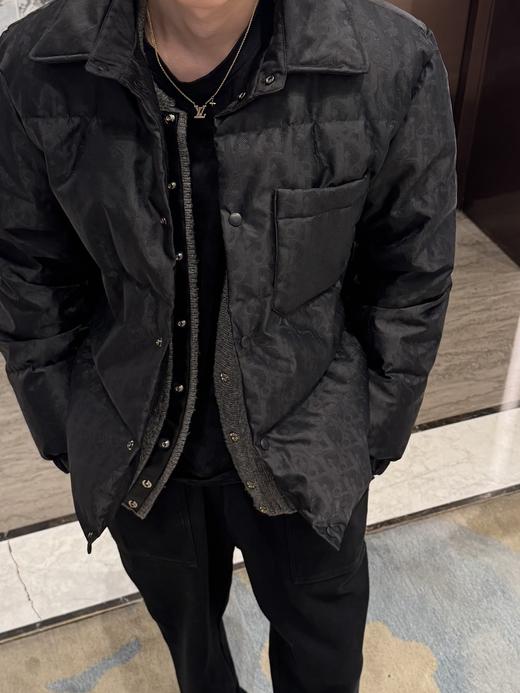 CD 24fw oblique 科技暗纹提花满印薄款立领夹克羽绒外套 商品图0