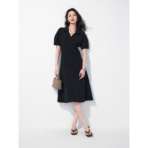 初棉343616011-初棉收腰POLO连衣裙连衣裙 商品图3