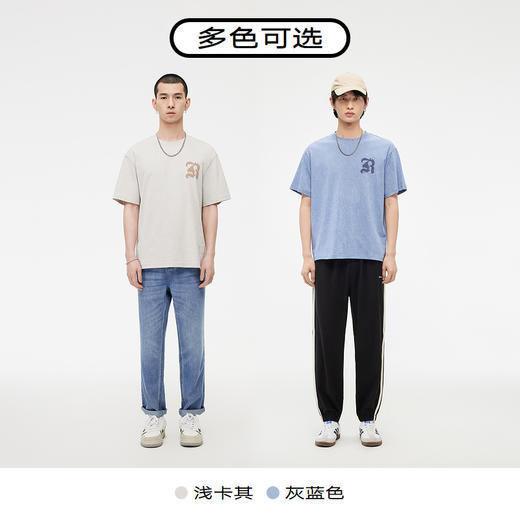 GXG男装 双色潮流圆领短袖T恤时尚个性舒适   夏季热卖 商品图3