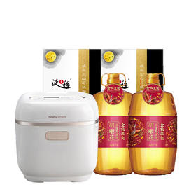 （分3个包裹）沃之稻贡享响水火山石板田稻花香(2.5kg纸盒)*2+摩飞多功能电饭煲MR8500/4L+胡姬花金衣玉食古法花生油5L*2【KGYL50.0】