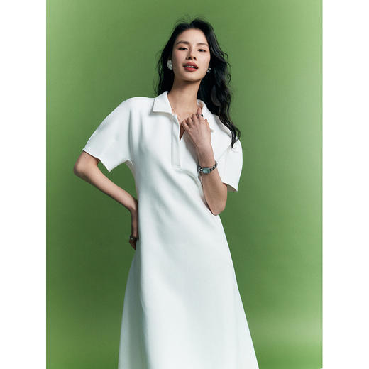 初棉343616011-初棉收腰POLO连衣裙连衣裙 商品图0