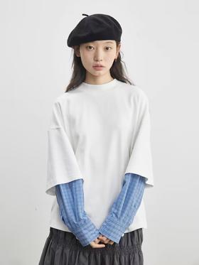 步履不停/5A15093C/假两件衬衫卫衣