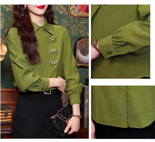 裁缝学苑AS424设计感盘扣不对称衬衫纸样女装新款长袖衬衣港风上衣样板 商品图6