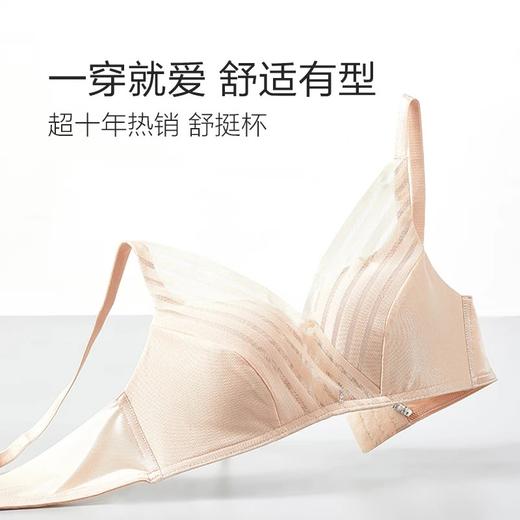安莉芳 无钢圈舒挺杯舒适聚拢收副乳文胸EBW0763 商品图1
