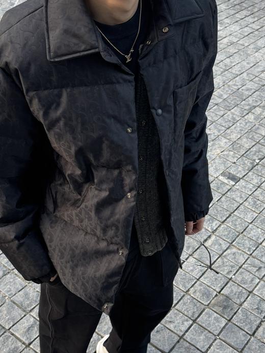 CD 24fw oblique 科技暗纹提花满印薄款立领夹克羽绒外套 商品图2