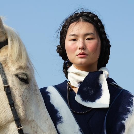 手工云朵小毛毡围巾 SJF92P620N 商品图0