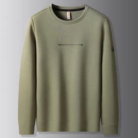 【新款DK】大依优型大码男装宽松休闲圆领卫衣棉质打底衫加肥加大码套头卫衣上衣男士