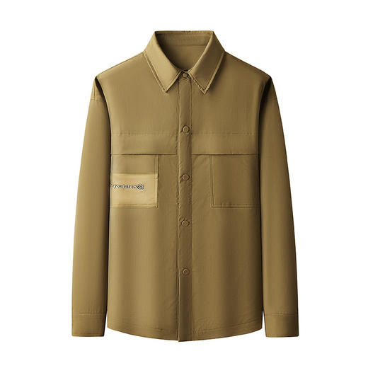 【100%棉】【新款DX】大依优型大码男士衬衫夹克外套时尚休闲加肥加大码翻领薄衬衫外套 商品图7