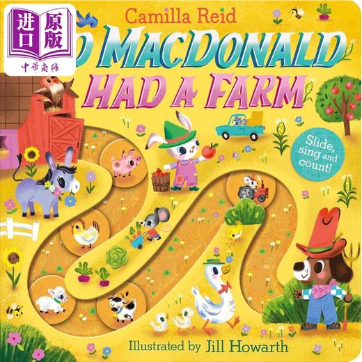 【中商原版】卡米拉·里德 老麦当劳农场的农场 Old Macdonald had a Farm 英文原版 幼儿纸板书 童谣计数书 亲子绘本低幼童书 商品图0