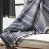 青海甘德羊绒牦牛绒混织条纹披毯SJF96P759N 商品缩略图0