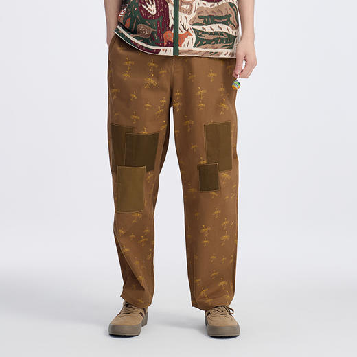 ONIARAI/鬼洗 石化古乌符号补丁拼布印花休闲裤 24A7407 商品图0