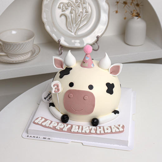 可爱牛牛百天丨周岁主题蛋糕 商品图2