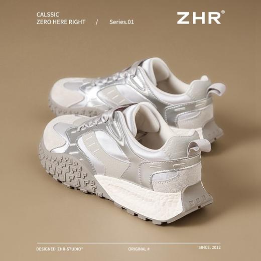 ZHR则则复古德训鞋女2025春季新款软底透气阿甘鞋百搭增高休闲鞋 商品图7