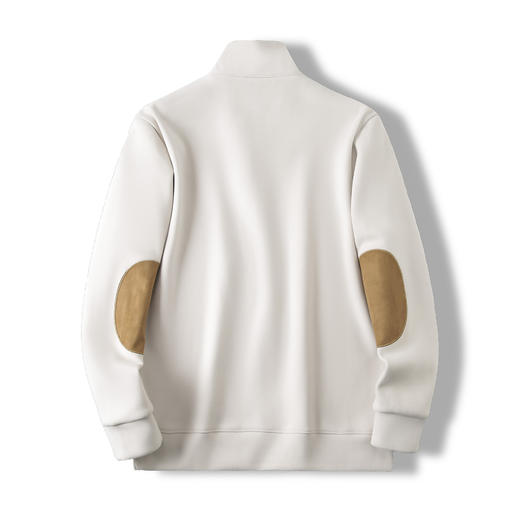 设计师高货！2025双面暖绒麂皮绒拼接春季男士休闲半拉链卫衣！ 商品图2