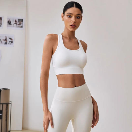 【限时秒】YOGACODE【火树银花系列】健身内衣女一体杯网纱拼接瑜伽服美背背心DWB115053 商品图1