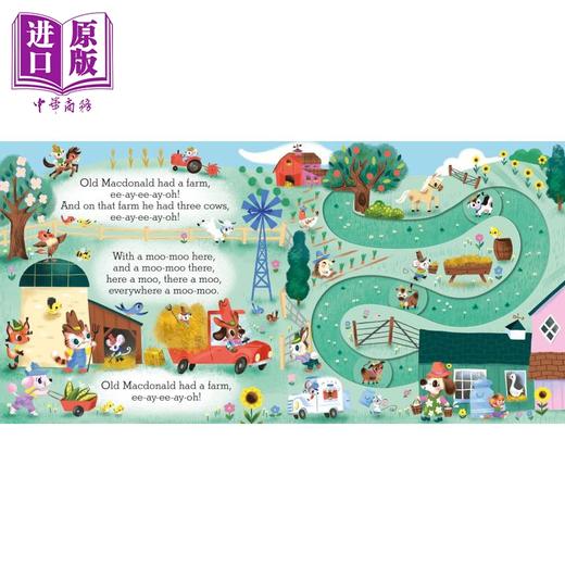 【中商原版】卡米拉·里德 老麦当劳农场的农场 Old Macdonald had a Farm 英文原版 幼儿纸板书 童谣计数书 亲子绘本低幼童书 商品图3