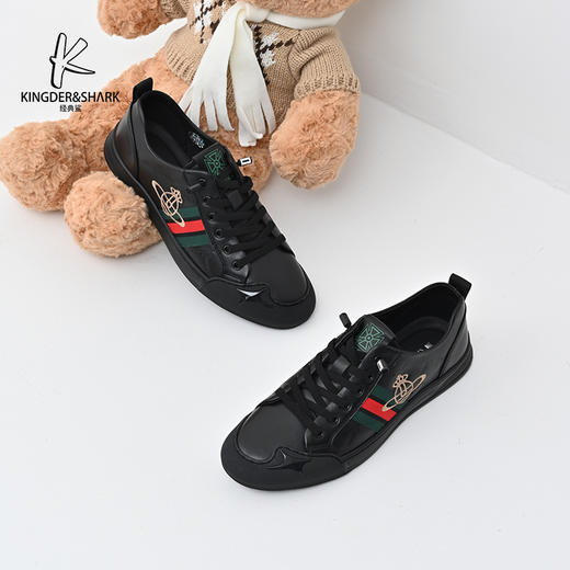 经典鲨2025年春季新品韩版男士平底一脚蹬舒适休闲鞋KW08-513081 商品图0