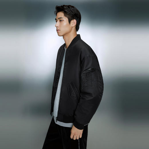 GXG男装 内里夹棉保暖舒适棒球领飞行员夹克外套 冬季热卖夹克 商品图2