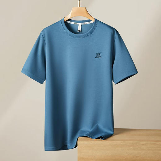 【新款DX】大依优型大码圆领短袖T恤轻奢时尚潮流男士短袖上衣男士加肥加大码内搭 商品图3