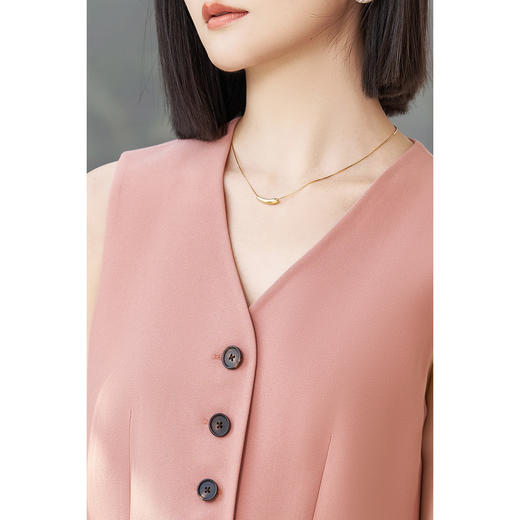 剩XXL 米思阳2025秋季新款通勤气质西装马甲时尚显瘦职业短款外套女5883 商品图4