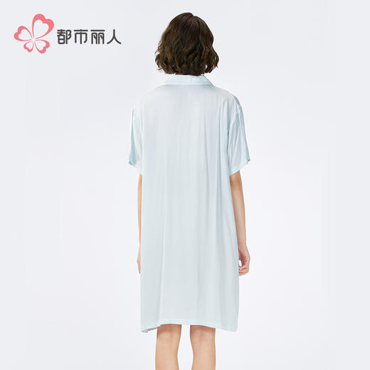 都市丽人女士梭织棉短袖裙薄人棉贡缎好睡好眠短袖类LHH6F8 商品图3