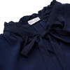 【2件9折】【Petit Bari】木耳边系带缎面衬衫女 商品缩略图4