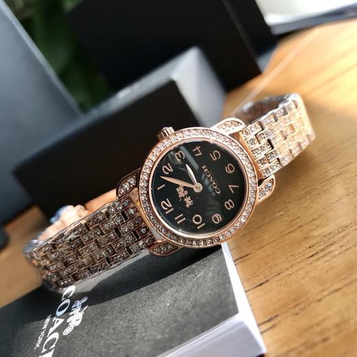 【情人节礼物】春夏季新款女士石英手表 玫瑰金银蓝盘小表盘闪亮精致腕表 商品图1