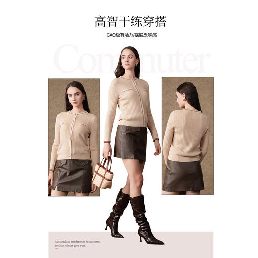 乔万尼装新款软糯细腻优雅风羊毛衫ET4M921 商品图3