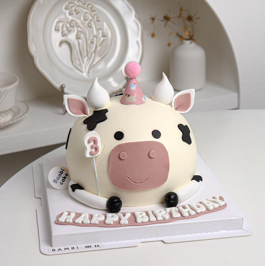 可爱牛牛百天丨周岁主题蛋糕 商品图1