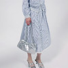 【2件9折】【Petit Bari】肌理感条纹刺绣百褶半裙长裙 商品缩略图0