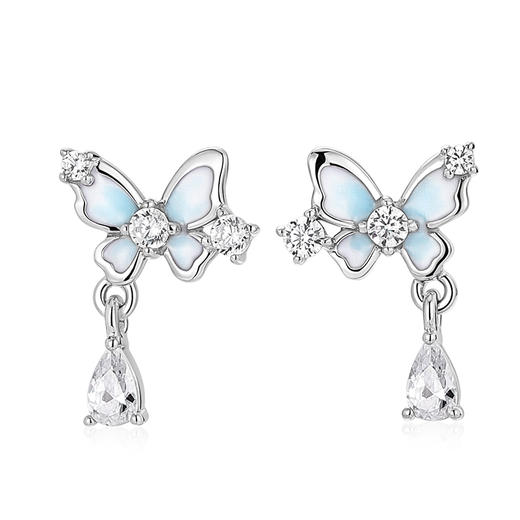 【夜光】卡蒂罗/KADER 接住招财的蝴蝶玄学！梦幻夜光蝴蝶耳钉  在逃公主小众轻奢设计 闪耀百搭养耳洞#好运 商品图3