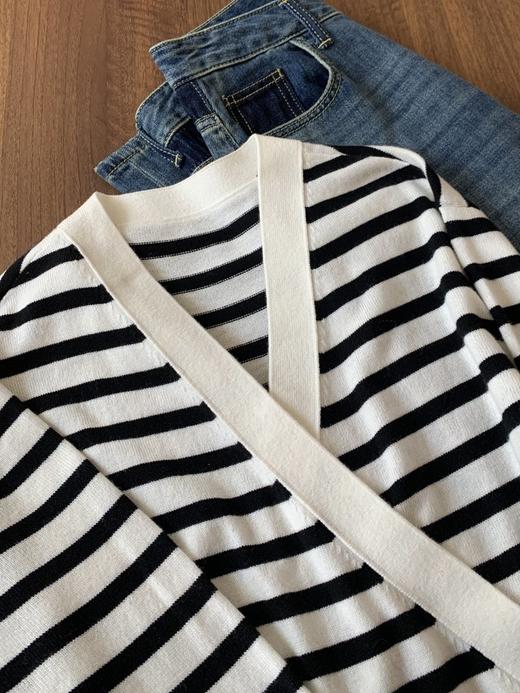 【高品质私服】【ED羊毛羊绒交叠V领条纹开衫】触感柔软细腻，弹性佳，穿着舒适G0751-CC【无标出货 介意慎拍】 商品图12