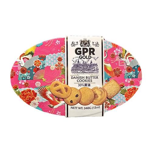 GPR30%黄油曲奇饼干椭圆罐 (东方中国风)340g（盒子款式随机） 商品图0