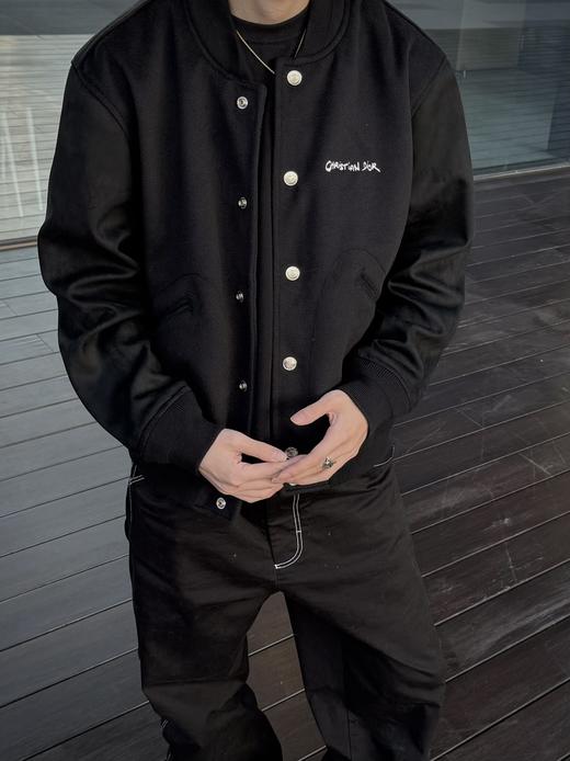 D家 24fw麂皮翻毛皮毛呢棒球服夹克外套 商品图1