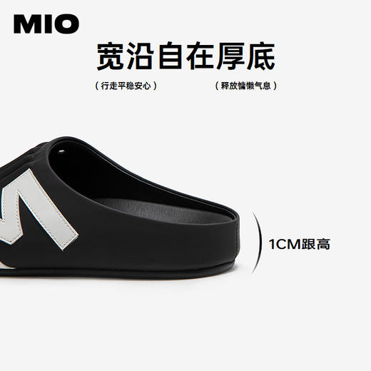 MIO米奥厚底包头拖鞋平跟舒适一脚蹬低帮休闲女凉鞋M252253232 商品图4