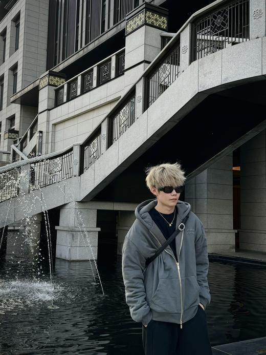 M家  24fw耀石灰成衣染色夹棉帽衫外套 商品图3