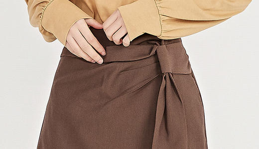 NUTS春季新品时尚气质通勤优雅百搭半身裙女211061085 商品图5