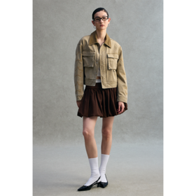 GOODBAI 星星撞色翻领工装口袋外套