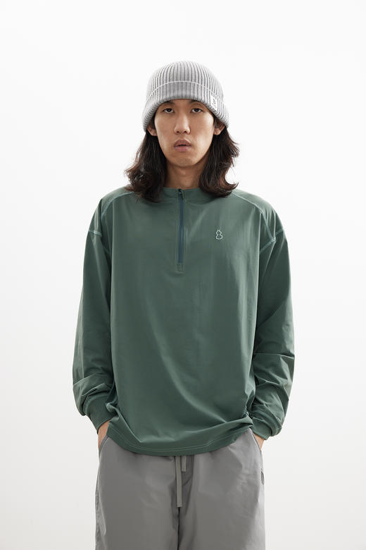 吃茶去chichaqu25明线速干吸湿排汗棉感防晒轻量长袖T恤运动户外 商品图0